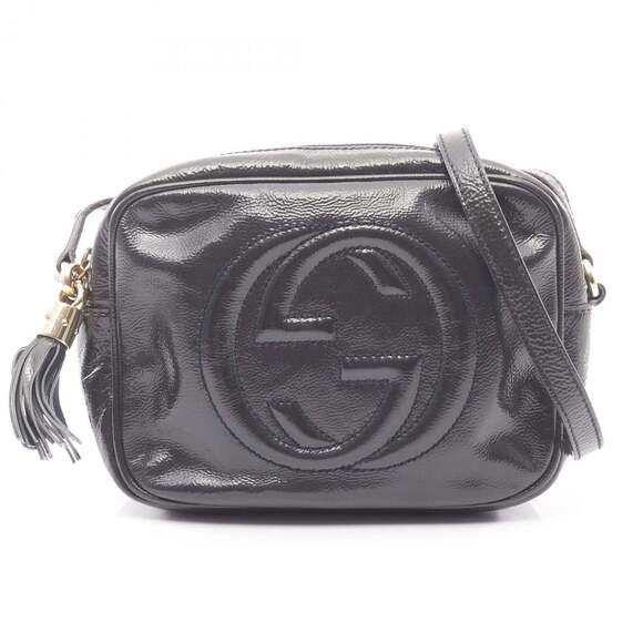 GUCCI Authentic Blue Leather Shoulder Bag